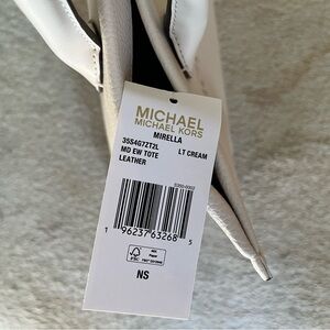 Michael Kors Light Cream Leather Tote
